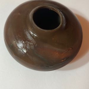 Signed Norman Bacon Small Raku Vase